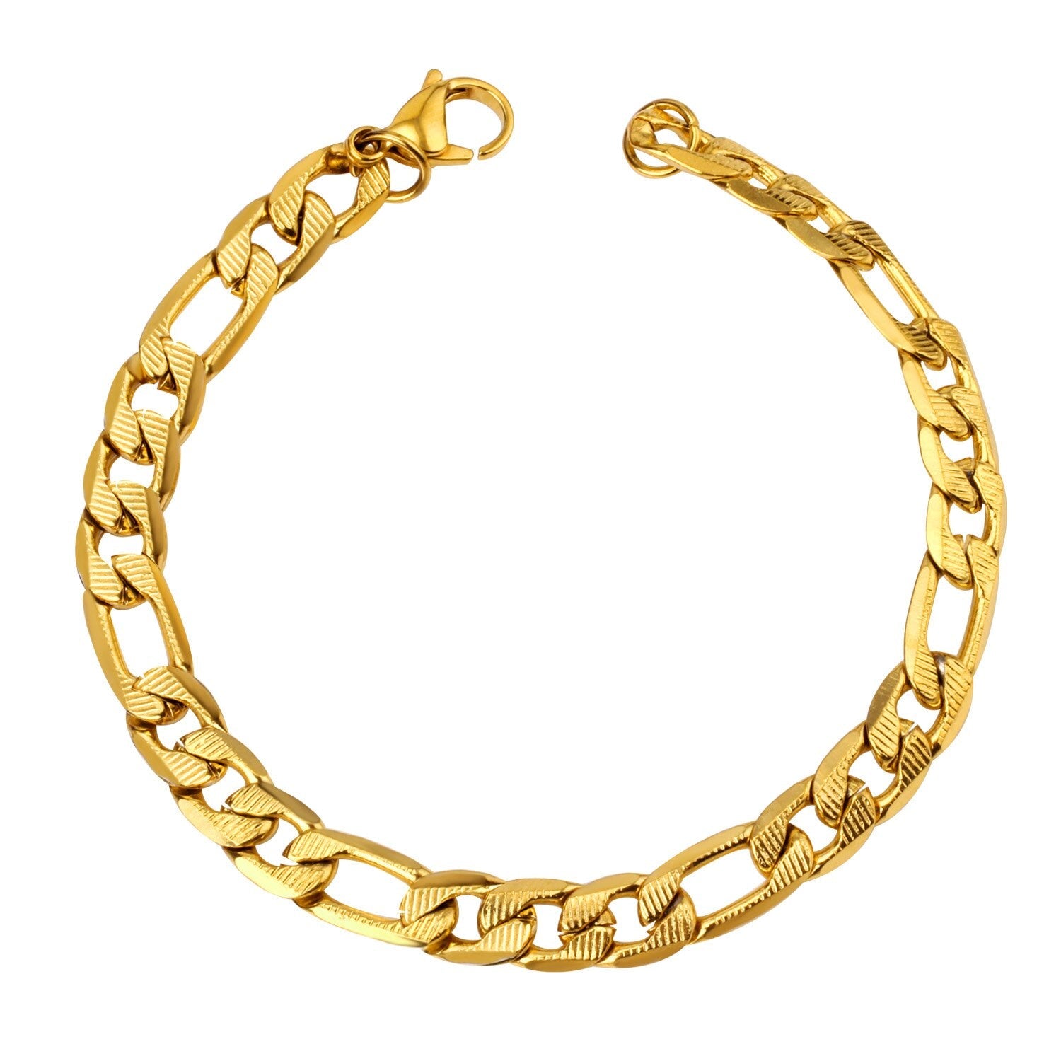 ASON 8mm Stainless Steel Chain Gold Color Cuban Link Bracelet Bangle for Men Women Party Gift Wholesale Fashion Jewelry asonjewelry